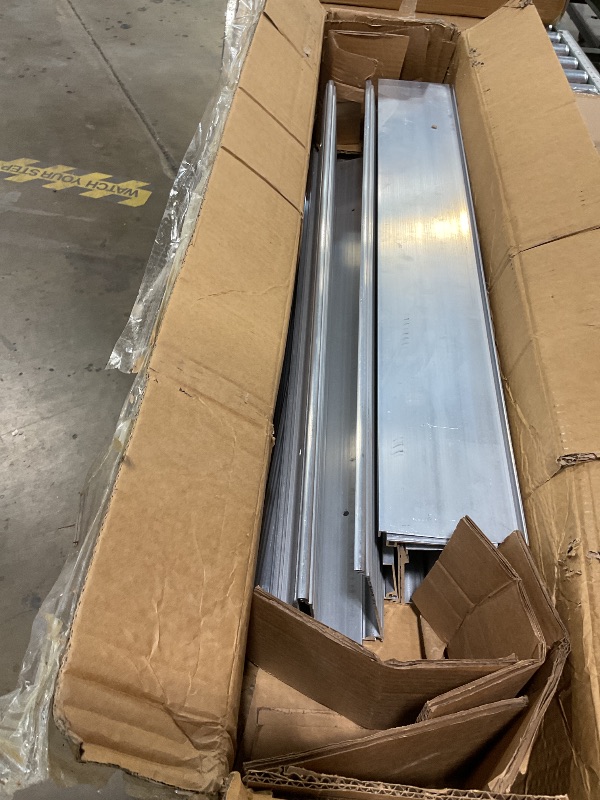 Photo 1 of * DESCRIPTION FOLLOWING ASTERISK IS APPROXIMATE; ACTUAL PRODUCT CONTAINS RANDOM ASSORTMENT, ALL ~2.5-3' IN LENGTH, AMOUNT = 12 ASSORTED SHAPES *  Outwater Aluminum J Channel Fits Material 1/16 Inch Thick Mill Finish Aluminum Cap Moulding 72 Inch Length Pr