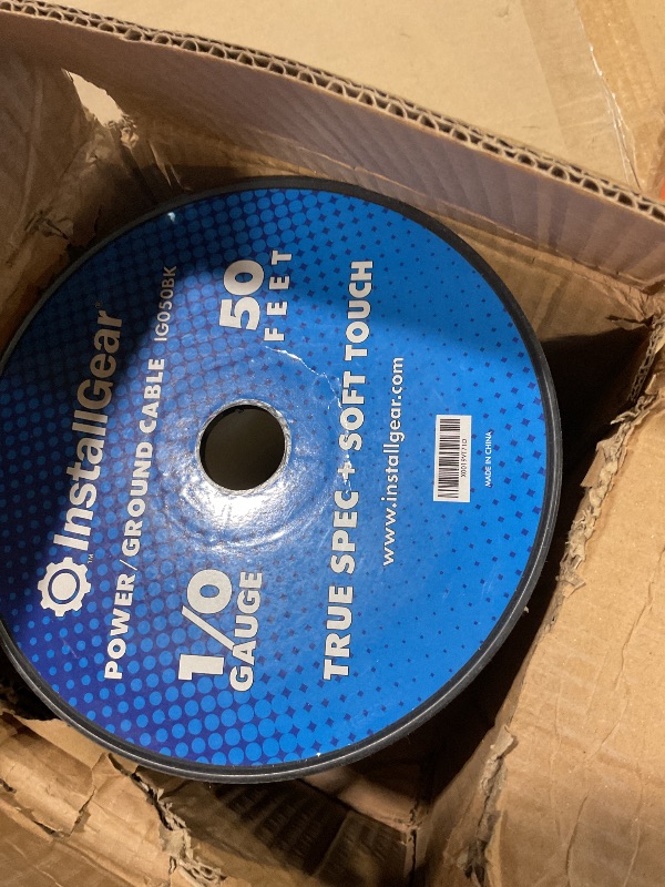 View 2 of ***PICTURE SHOWS 25 but is 50**InstallGear 1/0 Gauge AWG OFC Pure Copper Power Ground Wire - 25ft Black, True Spec Welding Wire, Battery Cable, Automotive, Car Audio, Amp Wiring