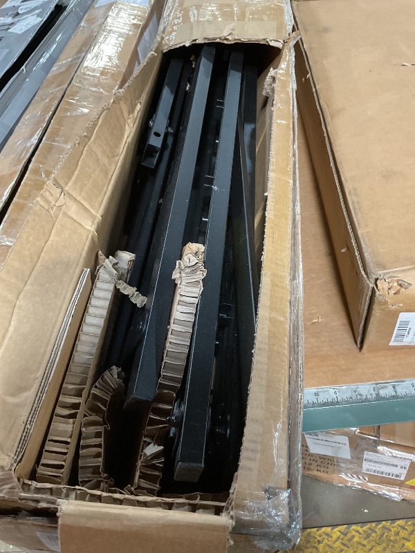 Photo 1 of *missing hardware*Amazon Basics Sturdy Heavy-Duty Non-Slip Platform Bed Frame, Steel Slats Support, Noise Free, Easy Assembly, No Box Spring Needed, 14 Inch Storage Height, Queen Size, Black