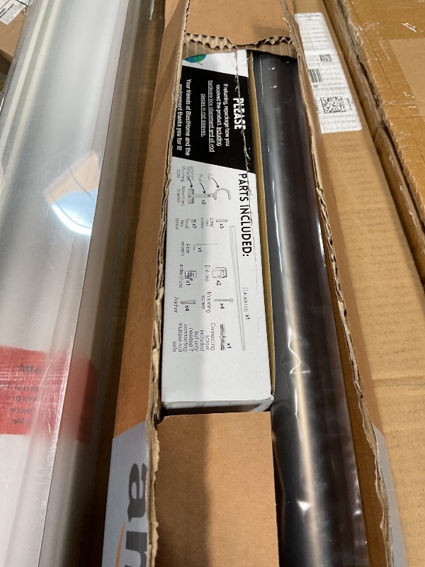 Photo 1 of **MEASUREMENTS MAY DIFFER*** BlastHome® Non-Adjustable Luxury Curtain Rods for Windows, 1 ¼” Rod Set, 4 1/2 foot Fixed Length, Matte Graphite