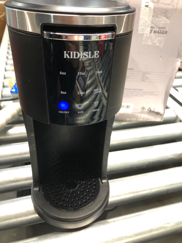 Photo 1 of KIDISLE Single Serve Coffee Machine, 3 in 1 Pod Coffee Maker for K Cup Pods & Ground Coffee & Teas, 6 to 14oz Brew Sizes, with 40oz Removable Water Reservoir, Descale Settings, Black
