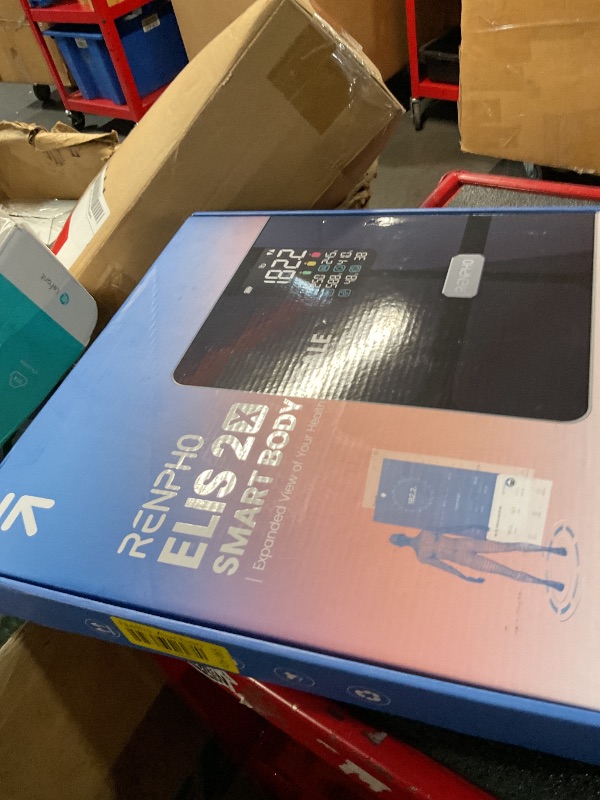 Photo 1 of RENPHO Smart Scale with BMI, Body Fat, Muscle Mass, Bluetooth Scale for Body Weight, FSA HSA Store Eligible, 13 Metrics with Large VA Display, Support App Connection, Black, Elis 2X