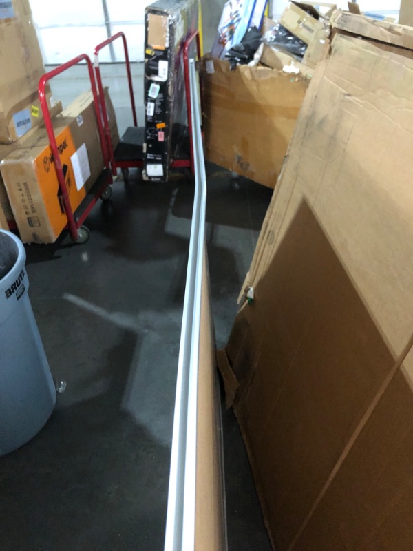 Photo 1 of ***DAMAGED - BENT - PUNCTURED - NO PACKAGING - MISSING MARKER TRAY - SEE PICTURES***
Mead Dry Erase Board, Whiteboard / White Board, 6' x 4', Silver Finish Aluminum Frame (85358)