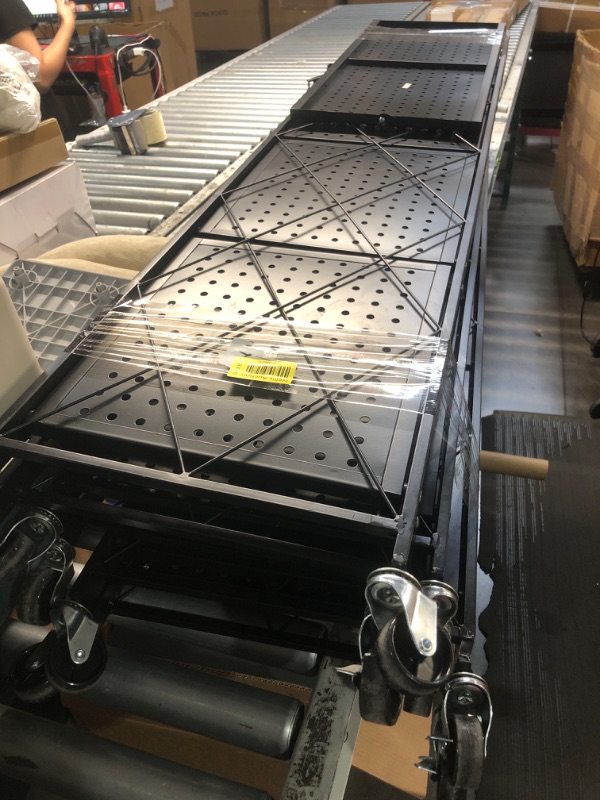 Photo 1 of (missing pieces) HealSmart Heavy Duty 5-Tier Foldable Metal Rack, 27.95" D x 14.96" W x 63.78" H Storage Shelving Unit 1250 lbs with Wheels