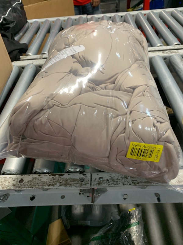 Photo 1 of (MISSING PILLOW CASES) PHF Cooling Comforter Set King Size, 3PCS Soft Breathable Lightweight Summer Bedding for Hot Sleepers, Silk Smooth Double-Side Cooling Bed Set with 1 Comforter and 2 Pillowcases, Simple Taupe