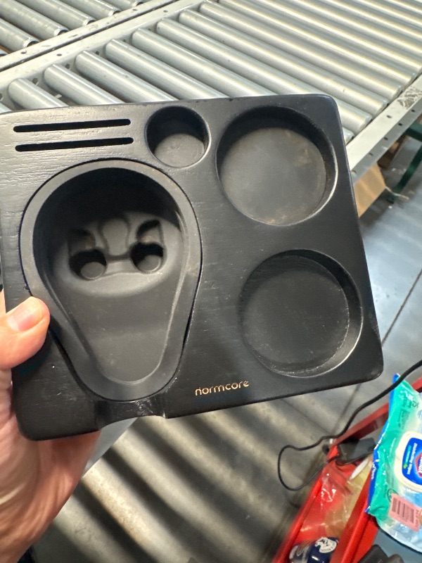 Photo 1 of (see all images) Normcore Compact Tamping Station - Espresso Black Tamper Station Base - Genuine American Black OAK Tamper Holder - 
