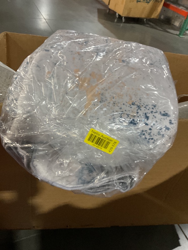 Photo 1 of (please see all images) Area Rug 6x9 Washable Rugs Modern Abstract Blue Area Rug Soft Non-Slip Non-Shedding Faux Wool Stain Resistant Floor 