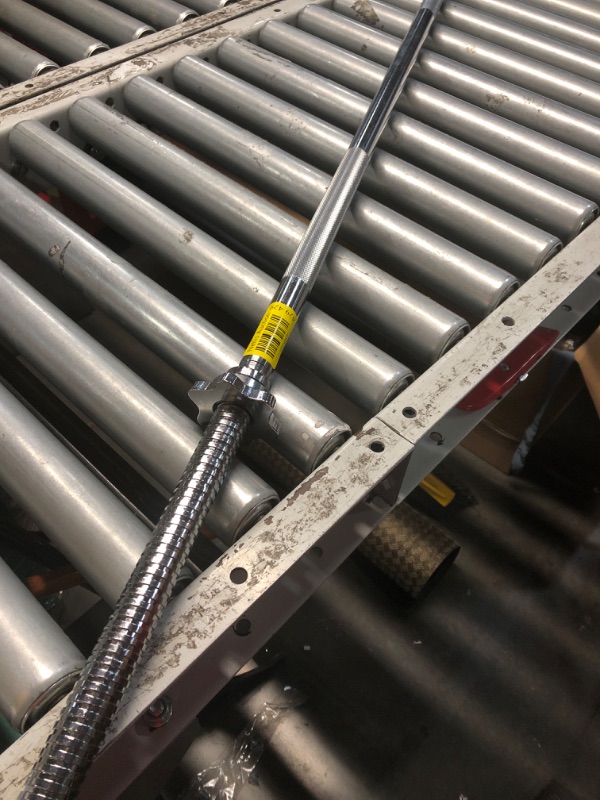 Photo 1 of (used)(please see all images) Sunny Health & Fitness 60 Inch Threaded Chrome Barbell Bar