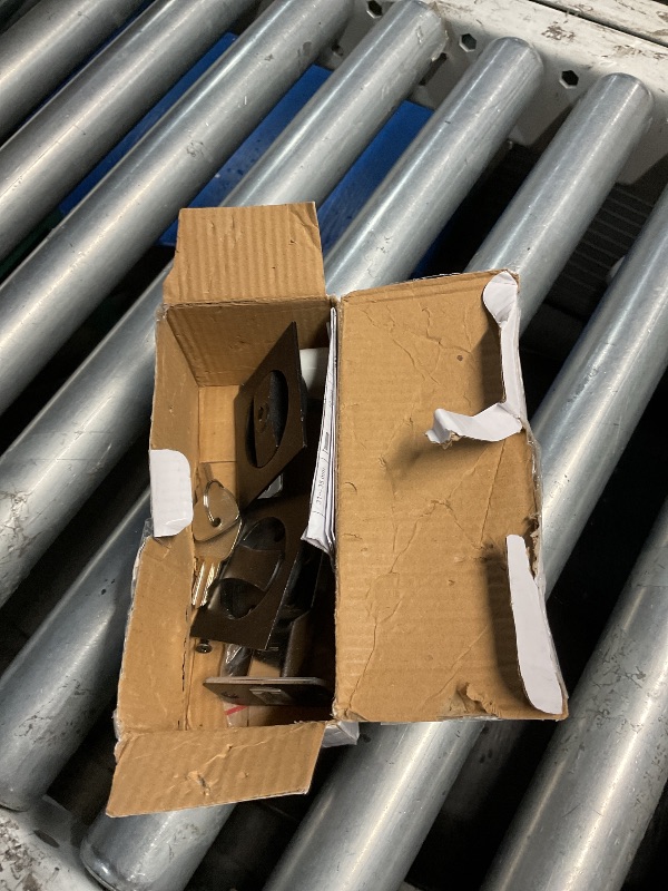 Photo 1 of (used) Malimali Pocket Door Lock with Key, Matte Black Pocket Door Hardware Square Door Lock for Privacy Sliding Door