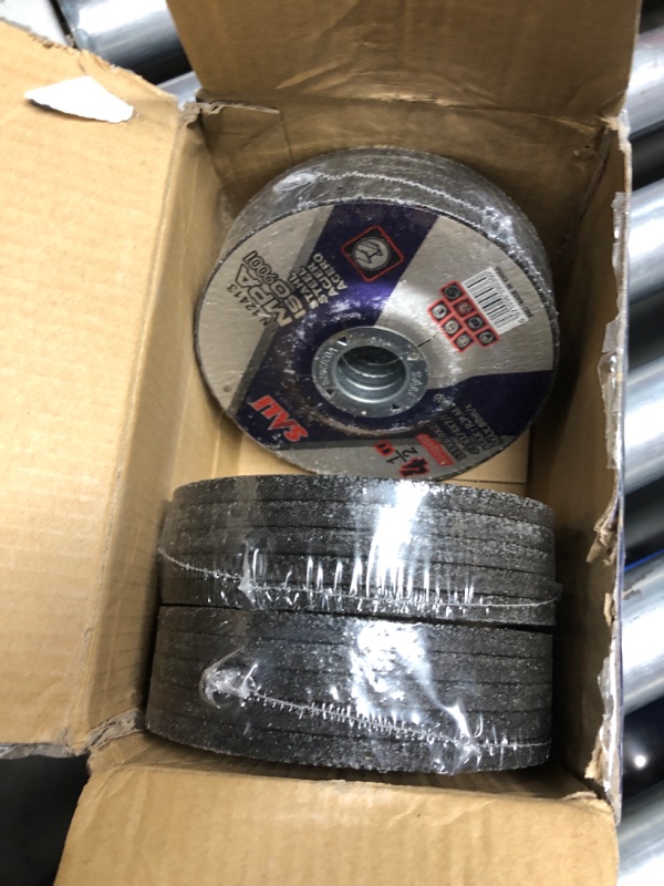 Photo 3 of ***(PARTIAL SET) ***
SALI 25 Pack 4-1/2 Inch Grinding Wheels for General Purpose Metal & Stainless Steel, Aluminum Oxide Grinding Disc for Angle Grinder, Depressed Center 4.5" * 1/4" * 7/8"(115 * 6.0 * 22.2 mm)