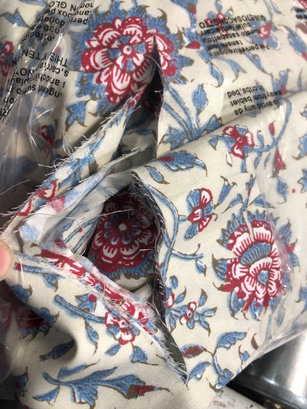 Photo 1 of (SEE NOTES) DAUAOTO 100% Cotton Bedding Printed Sheets Set for Queen Size Bed Up to 14" Deep Mattress, Country Rustic Floral Pattern Bedlinen Sets