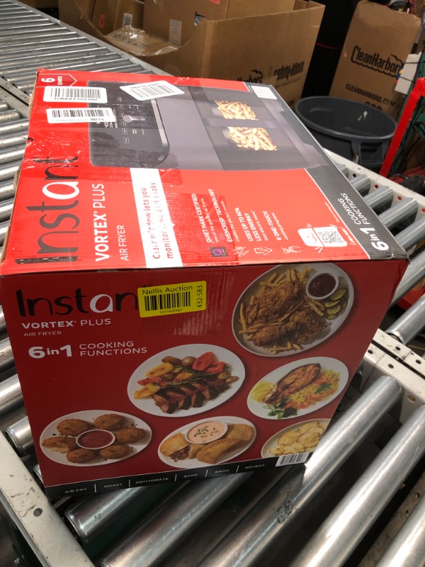 Photo 1 of Instant Pot Vortex Plus 6QT ClearCook Air Fryer, Clear Windows, Custom Program Options, 6-in-1 Functions, Crisps, Broils, Roasts, Dehydrates, Bakes, Reheats, from the Makers of Instant Pot, Black
