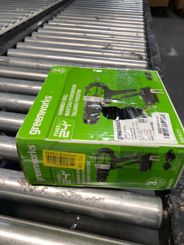 Photo 1 of * DOESNT HOLD CHARGE* Greenworks 24V Brushless 1/2" Hammer Drill (530 in-lbs.) 2.0Ah Battery and Charger Included, DDG402