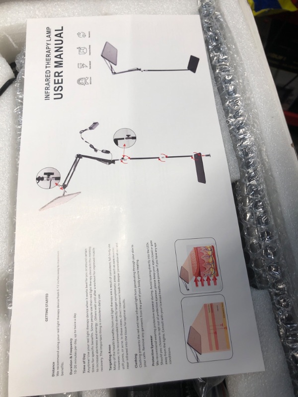 Photo 1 of Streamlet Red Light Therapy for Face, Body, Near Infrared Light Therapy Lamp Combo 660nm 850nm with Stand Adjustable for Skin Care, Pain Relief, Improve Sleep (200 LED(100W))