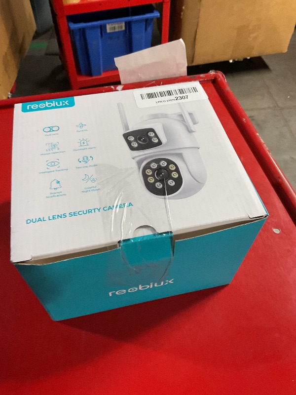 Photo 1 of Reobiux Security Camera Outdoor with Dual Lens, 2.5K/6MP Outdoor Cameras for Home Security with Auto Tracking, Human Detection, 30m Color Night Vision, Two-Way Audio, IP66