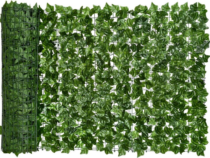 Photo 1 of (NO BOX OR BAG) DearHouse 118x39.4in Artificial Ivy Privacy Fence Wall Screen, Artificial Hedges Fence and Faux Ivy Vine Leaf Decoration for Outdoor Garden Decor
