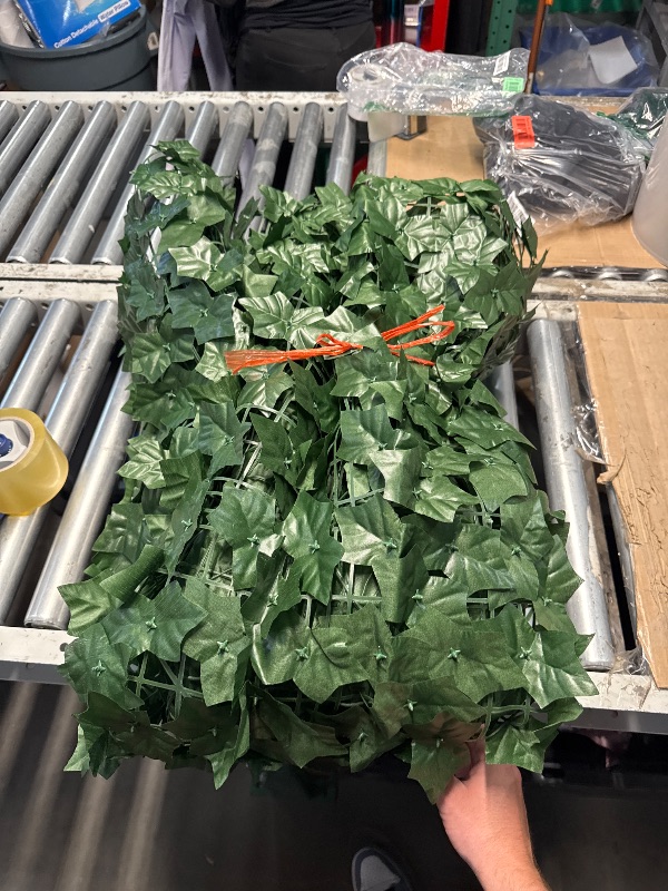 Photo 1 of (NO BOX OR BAG) DearHouse 118x39.4in Artificial Ivy Privacy Fence Wall Screen, Artificial Hedges Fence and Faux Ivy Vine Leaf Decoration for Outdoor Garden Decor
