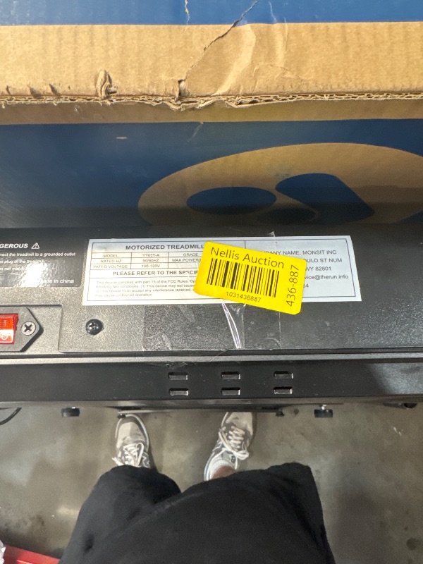 Photo 1 of **TRUCK/TRAILER PICK UP ONLY** (PARTIS) (NOT A FUNCTIONAL UNIT) (MISSING ACCESSORIES) THERUN Walking Pad Treadmill, 2.5 HP Under Desk Treadmills, 2 in 1 Foldable Treadmill for Home, Walking Pad with Handle Bar, 15" Widened Running Belt, with Remote Contro