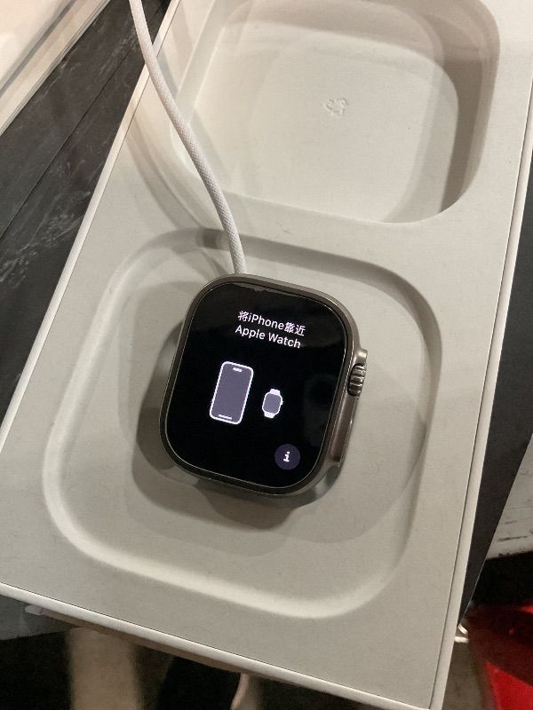 Photo 1 of (PARTIALLY FUNCTIONAL) Apple Watch Ultra 2 [GPS + Cellular 49mm] Smartwatch with Rugged Titanium Case & Blue Ocean Band One Size. Fitness Tracker, Precision GPS, Action Button, Extra-Long Battery Life
