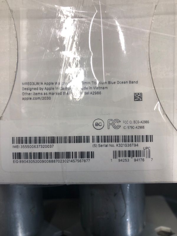 Photo 1 of (PARTIALLY FUNCTIONAL) Apple Watch Ultra 2 [GPS + Cellular 49mm] Smartwatch with Rugged Titanium Case & Blue Ocean Band One Size. Fitness Tracker, Precision GPS, Action Button, Extra-Long Battery Life
