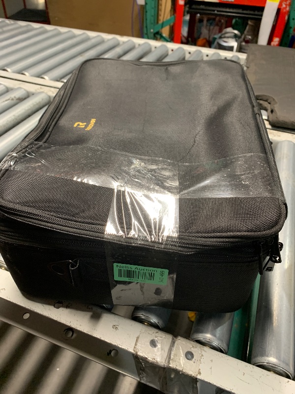 Photo 1 of (used/fair) Relavel Extra Large Makeup Case Professional Cosmetic Storage Organizer Box Brush Holder with 4 Clear Set Bags & Lipstick Plate for Makeup Artists with Shoulder Strap & Adjustable Dividers