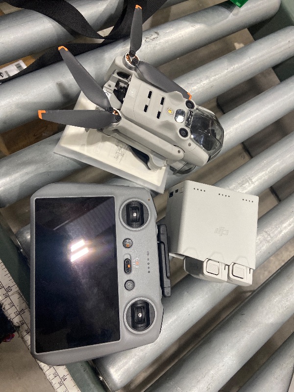 Photo 1 of (PARTIAL SET) (REMOTE POWER TESTED) DJI Mini 4 Pro Fly More Combo Plus with DJI RC 2, Drones with Camera for Adults 4K, 3 Intelligent Flight Battery Plus for up to 135 Mins Flight Time, Smart Return to Home, Drone for Beginners