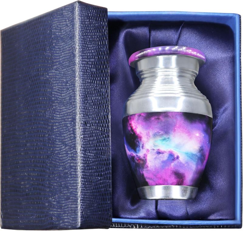 Photo 1 of (style varies) (see photos) M MEILINXU Mini Urn for Ashes for Women & Man, Small Urns for Human Ashes Keepsake, Little Urns for Ashe - Pink and Blue, Butterflies Decorative, Miniature Cremation Container - Small Keepsake