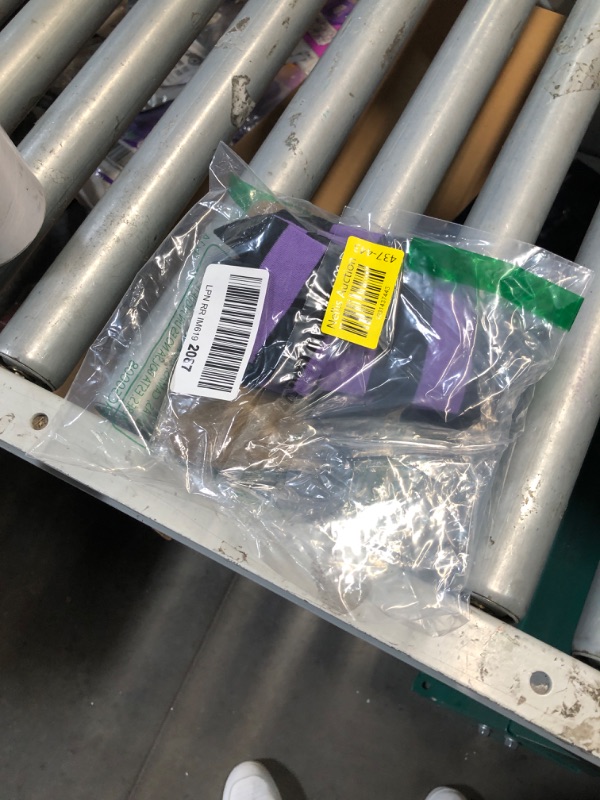 Photo 1 of (BAGGED) (USED/FAIR) Funnysoft 5 Pcs Halloween Wolf Costume Accessories Includes Wolf Ears Purple Striped Socks Crystal Necklace Leather Choker Vampire Fangs Fake Teeth for Women Adults Halloween Cosplay Party