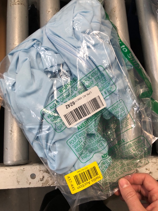 Photo 1 of (BUSINESS ATTIRE) ATHX Men's and Women's Spandex Open Face Bodysuit Costume Adult Stretchy Halloween Cosplay Body Suit Zentai Suit Outfits (Baby Blue, Large)