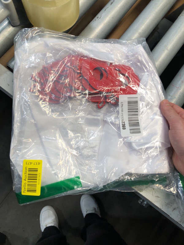 Photo 1 of (USED/FAIR) (BAGGED) Gandeer 24 Pcs Rosh Hashanah Cloth Napkin with Wooden Apple Napkin Rings Set Red White Jewish New Year Reusable Cocktail Fabric Ring Holders for Wedding Party Dinner Table Supplies