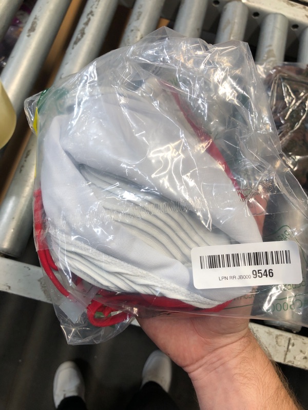 Photo 1 of (LARGE) (USED/FAIR) (BAGGED) Verdusa Women's 2 Piece 3D Cherry Color Block Bikini Sets Halter Neck Tie Cute Swimsuit Bathing Suit White Large