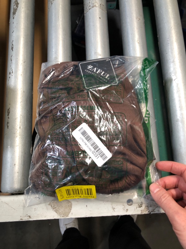 Photo 1 of (BAGGED) (USED/FAIR) (MEDIUM) ZAFUL Women's One Shoulder Bikini Twisted Ruched High Cut Bandeau Bikini Set Two Piece Swimsuit (1-Deep Brown, M)