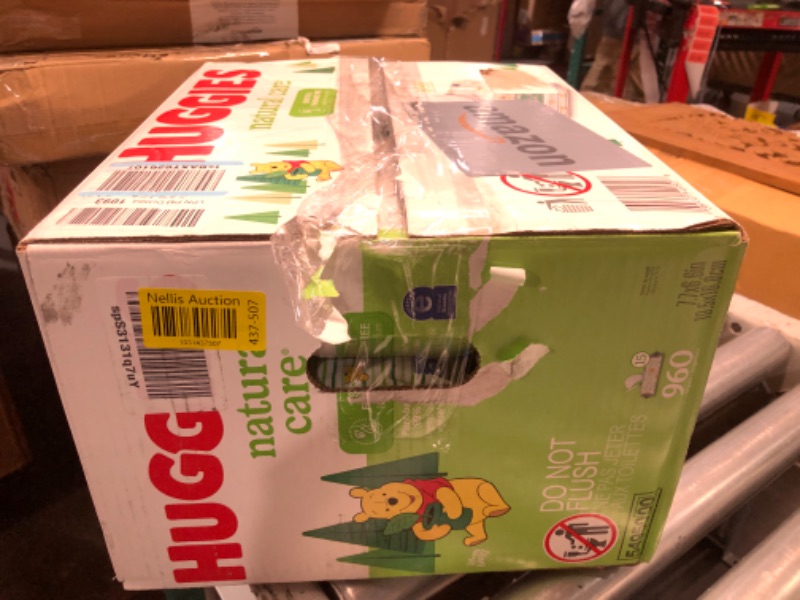 Photo 1 of **MISSING 4 PACKS**
Huggies Natural Care Sensitive Baby Wipes, Unscented, Hypoallergenic, 99% Purified Water