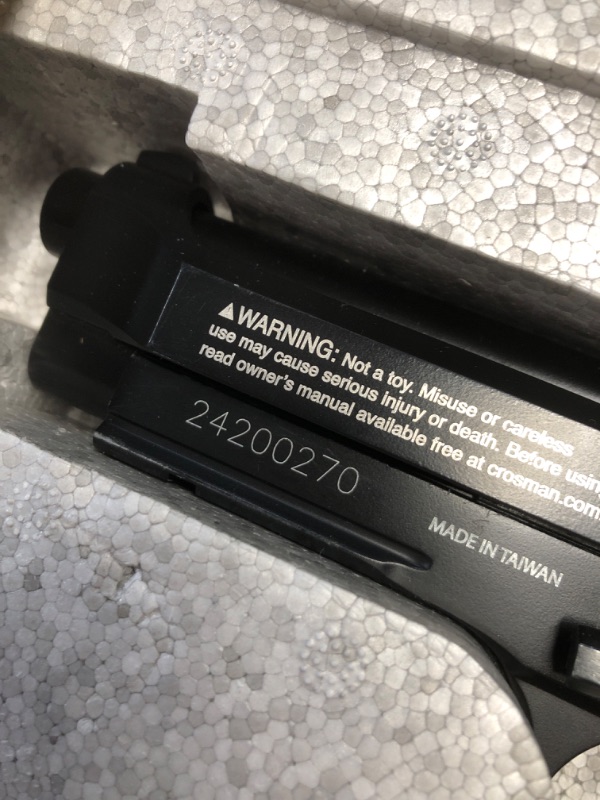 Photo 1 of (MISSING THE  (MISSING ALL C02) (FAIR) Crosman CFAMP1L Full Auto P1 CO2-Powered BB Air Pistol With Laser Sight (Class II <1 mW)