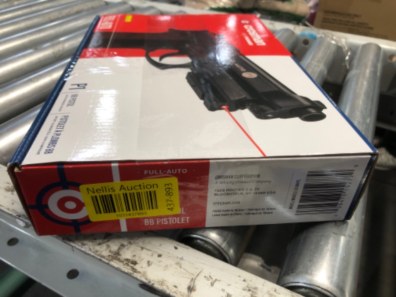 Photo 1 of (MISSING THE  (MISSING ALL C02) (FAIR) Crosman CFAMP1L Full Auto P1 CO2-Powered BB Air Pistol With Laser Sight (Class II <1 mW)