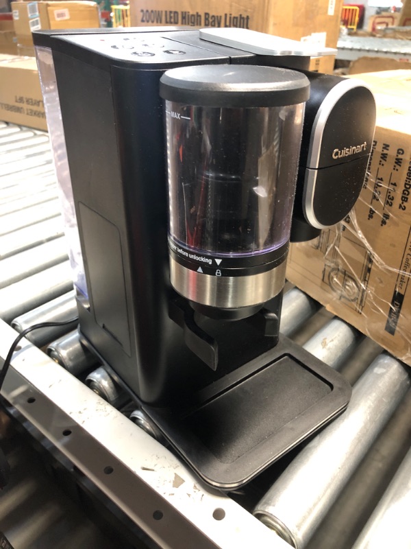 Photo 1 of ***DIRTY, TURNS ON, MISSING A FEW SMALL ACCESSORIES***
Cuisinart Single Serve Coffee Maker + Coffee Grinder, 48-Ounce Removable Reservoir, Black, DGB-2