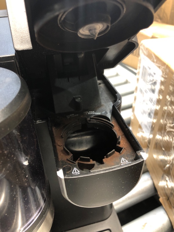 Photo 1 of ***DIRTY, TURNS ON, MISSING A FEW SMALL ACCESSORIES***
Cuisinart Single Serve Coffee Maker + Coffee Grinder, 48-Ounce Removable Reservoir, Black, DGB-2