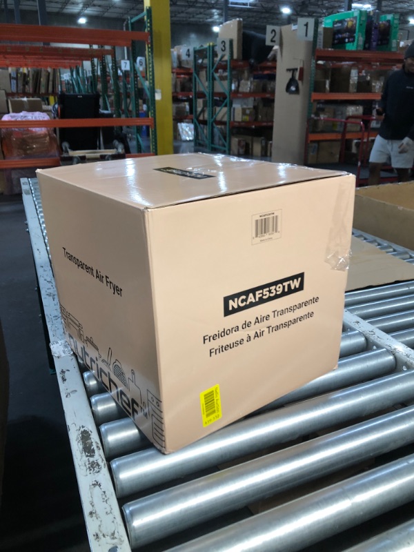 Photo 1 of ***ITEM TESTED FOR POWER, UNABLE TO TEST FURTHER***Nutrichef 5.8 Quart Air Frye 8-1 Preset Cook Modes Transparent Fry Bowl for Best Cooking Results Cook Shrimp, Steak, Fries, Wings, Chicken & More, Precise Temperature Control & Time, White