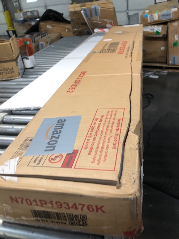 Photo 1 of *****PARTIAL SET - BOX 2 OF 2*********Merax King Size Wooden Platform Bed with Tall Headboard and Footboard, Solid Wood Bed Frame, No Box Spring Needed, Easy Assembly, White