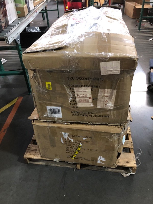 Photo 1 of ****PALLET PICK UP TRUCK OR TRAILER****FAVSH Upholstered Sleeper Sofa, L Shaped Sectional Couch with Reversible Storage, Convertible Corner Lounge Couches w/Pull Out Sofabed for Living Room, Apartment,Dark Grey