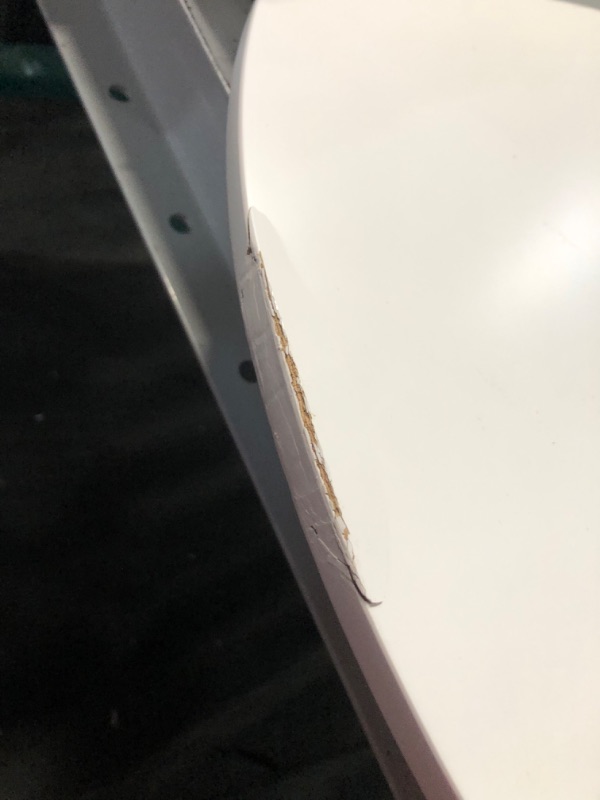 Photo 1 of Tulip White Round Table, White Round Dining Table Round Kitchen Table, Modern Mid-Century End Table & Leisure Table & Coffee Office & Living Room Table, 24 inch