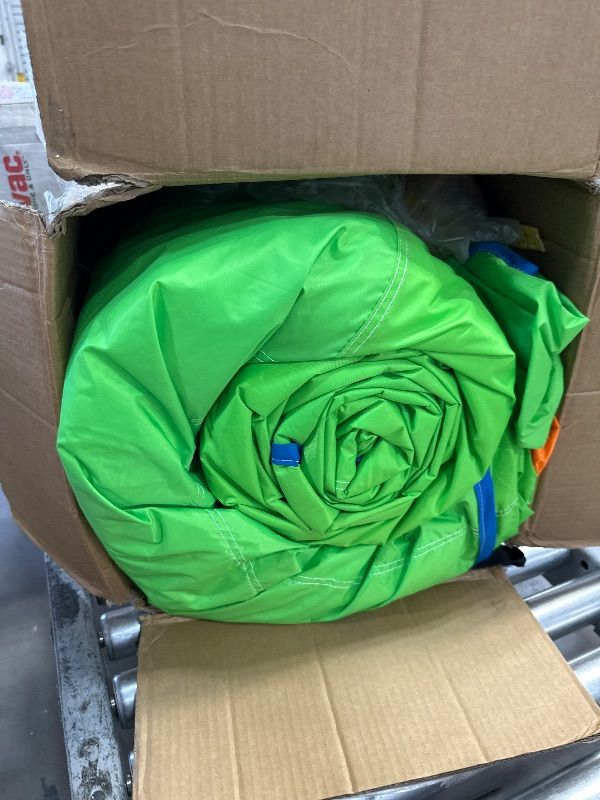 Photo 1 of JOYLDIAS Inflatable Water Slide, Giant Water Park Bounce House with 2 Long Slides, Splash Pool,Trampoline, Climbing Wall, Ring Toss Game, 550W Air Blower for Kids Backyard Garden Indoor Outdoor Use