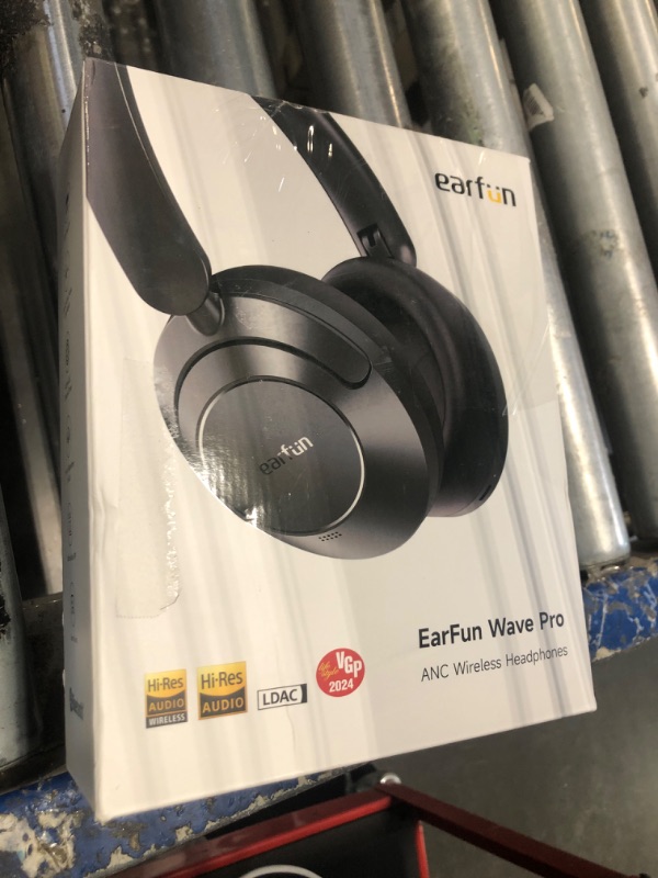 Photo 1 of EarFun Wave Pro Active Noise Canceling Headphones, Wireless Over Ear Bluetooth Headphones, LDAC Hi-Res Sound, 5 Mics AI Clear Call, 80H Playtime, Multipoint Connection, Comfort Fit, Custom EQ via App