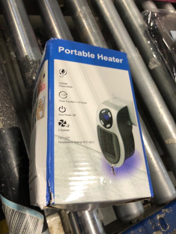 Photo 1 of Ecowarm Plug in Heater, 500W Wall Outlet Electric Space Heater as Seen on TV, Small Portable Space Heater with Adjustable Thermostat & Timer & Led Display for Office Bathroom Bedroom Indoor Use