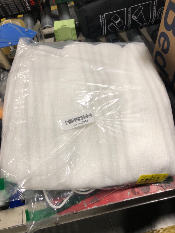 Photo 1 of RYB HOME White Curtains Linen Textured Sheer Light Filtering Semi Sheer Curtains 84 inches Long Half Privacy Window Drapes for Living Room Bedroom Dining, Length 84 by Width 52 inch, 2 Panels Set