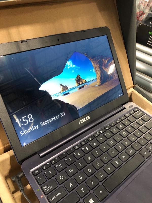 Photo 6 of *** PASSWORD LOCKED****ASUS VivoBook L203MA Ultra-Thin Laptop, Intel Celeron N4000 Processor, 4GB LPDDR4, 64GB eMMC, 11.6” HD, USB-C, Windows 10 in S Mode (Switchable to Pro), L203MA-DS04, One Year of Microsoft Office 365