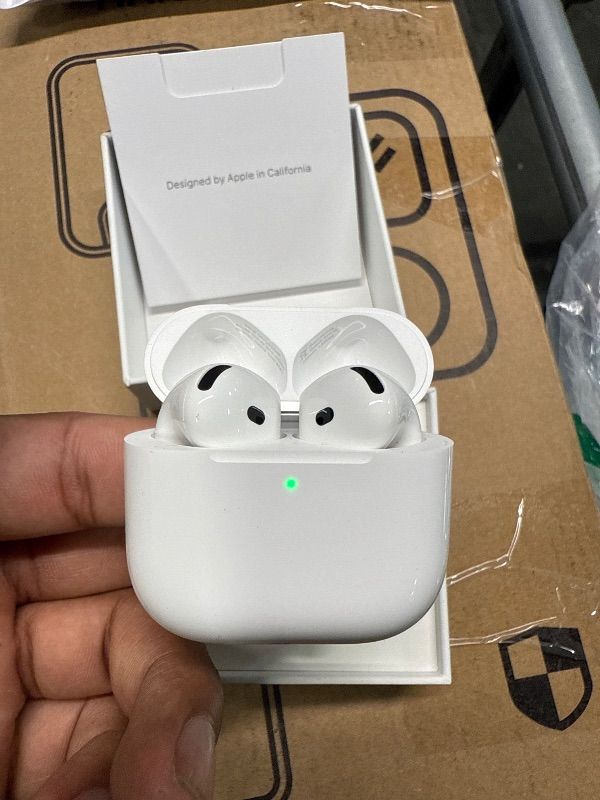 Photo 4 of **Factory Sealed**Apple AirPods 4 Wireless Earbuds, Bluetooth Headphones, with Active Noise Cancellation, Adaptive Audio, Transparency Mode, Personalized Spatial Audio, USB-C Charging Case, Wireless Charging, H2 Chip