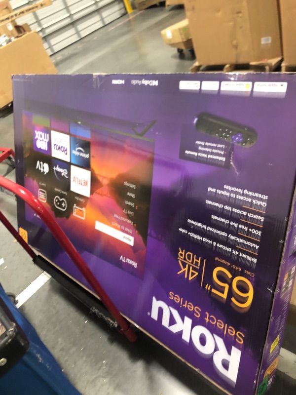 Photo 1 of Roku Smart TV – 65-Inch Select Series 4K HDR RokuTV with Roku Enhanced Voice Remote, Brilliant 4K Picture, Automatic Brightness, & Seamless Streaming – Live Local News, Sports, Family Entertainment
