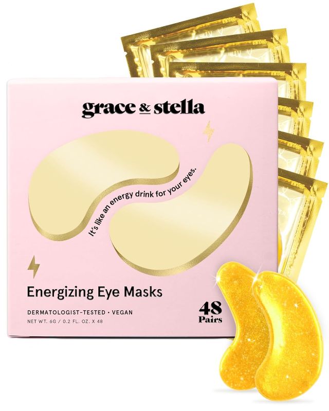 Photo 1 of ***ONLY 6 PAIRS*** grace & stella Under Eye Mask (Gold, 6 Pairs) Eye Patch, Under Eye Patches for Dark Circles and Puffiness Undereye Bags, Wrinkles - Gel Under Eye Patches - Small Gifts - Vegan Cruelty-Free Self Care