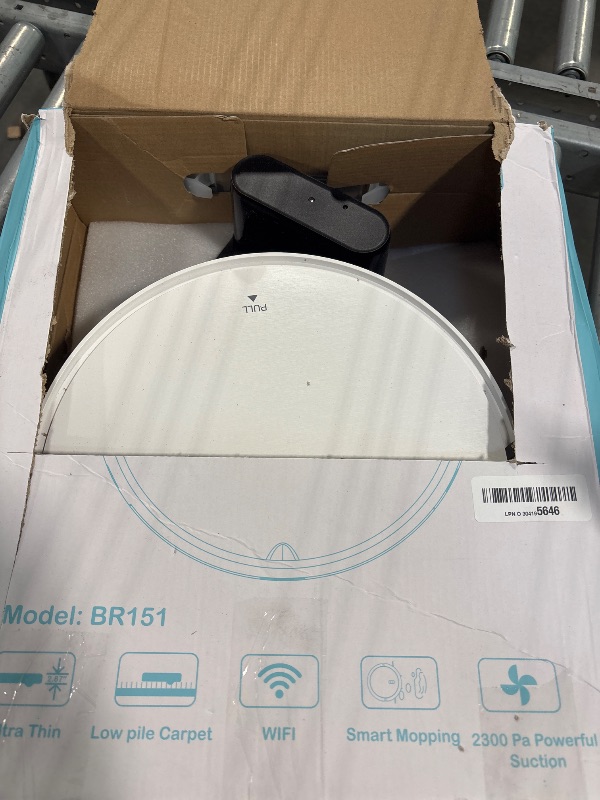 Photo 1 of ***USED***Missing Control***
Robot Vacuum and Mop Combo, 2 in 1 Mopping Robot Vacuum Cleaner with Schedule, Wi-Fi/Voice/App, Strong Suction, Ease of Use, Self-Charging Robotic Vacuum, Slim, Ideal for Hard Floor, Pet Hair, Carpet. 